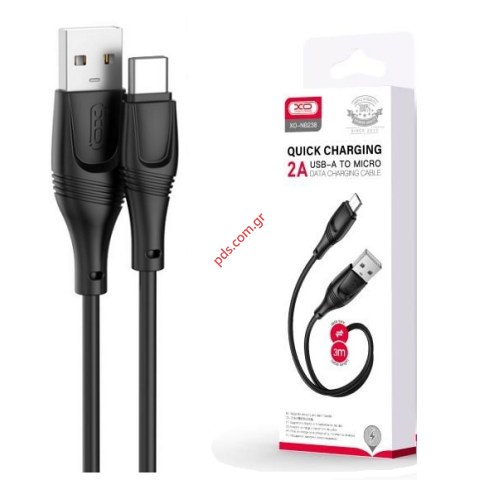 Καλώδιο XO NB238 Fast 2.1A USB A / Type C Black 3.0μ Μαύρο Box