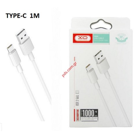 Καλώδιο XO NBP156 USB TYPE-C 5V 2.4A White USB 2.0 1m σε λευκό χρώμα Box