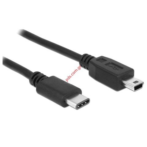 Καλώδιο Powertech USB-C σε USB Mini CAB-UC079 Black 1.5m, μαύρο  Καλώδιο Powertech USB-C σε USB Mini CAB-UC079 Black 1.5m, μαύρο
