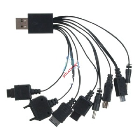 Καλώδια φόρτισης Adapter USB Multifunction Charger adapter 8 Jack για τα Nokia, SonyEricsson, Samsung, Microusb