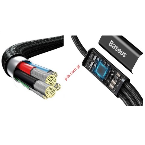 Cable set Baseus 3in1 20W Fast charge Rapid PD USB-C - micro USB + Lightning + USB-C 1,5m black Box