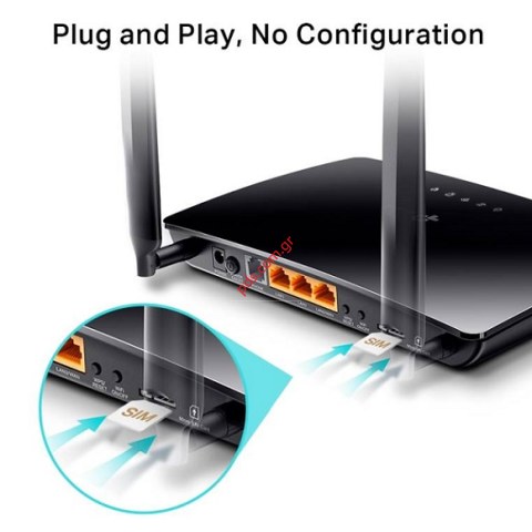 Desktop Router TP-Link TL-MR6500v v2.0, N300 4G LTE Voice and internet VoLTE/CSFB/VoIP WiFi Voice & internet Black Box