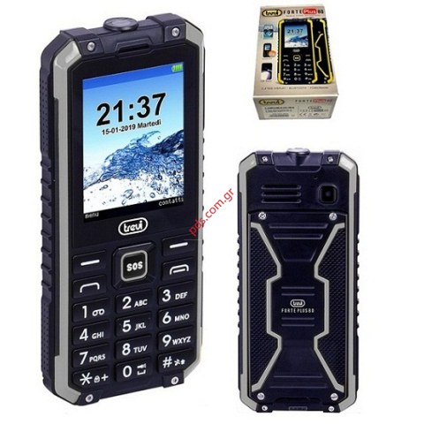 Αδιάβροχο Κινητό τηλέφωνο ανθεκτικό Trevi Forte PLUS 80 Waterproof IP68 Lion 2000mAh (Προστασία από σκόνη, πτώση και νερό, Ελληνικό μενού).