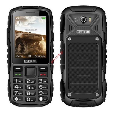 Αδιάβροχο κινητό τηλέφωνο Maxcom MM920 Black Water-dust proof IP67 με Φακό, Ραδιόφωνο (Λειτουργεί χωρίς Handsfree) και Κάμερα σε μαύρο χρώμα