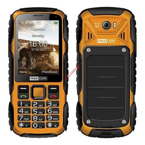 Αδιάβροχο κινητό τηλέφωνο Maxcom MM920 Yellow Water-dust proof IP67 με Φακό, Ραδιόφωνο (Λειτουργεί χωρίς Handsfree) και Κάμερα 