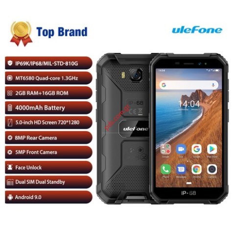 Κινητό τηλέφωνο αδιάβροχο Ulefone Armor X6 2/16MB Smartphone Waterproof IP68 Black  