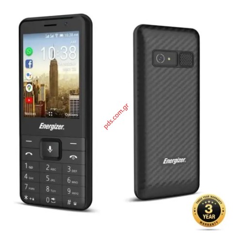 Κινητό τηλέφωνο Energizer Energy E280S 512MB/4GB Dual Sim 4G 2.8 inch KaiOS Lion 3000mAh Bluetooth Camera Μαύρο 3 Χρόνια Εγγύηση