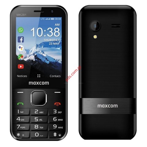 Κινητό τηλέφωνο Maxcom MK281 KaiOS 2.8 512MB/4GB 4G VoLTE, VoWiFi Black με Εφαρμογές Box (ΕΞΑΝΤΛΗΘΗΚΑΝ) 