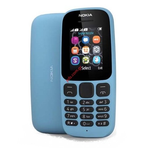 Κινητό τηλέφωνο Nokia 105 Dual Sim Black (NOKIA 105 / 2017) σε μαύρο & λευκό χρώμα