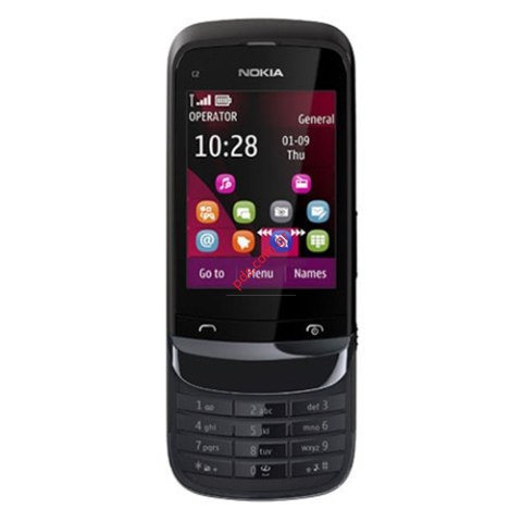 Κινητό τηλέφωνο Nokia C2-03 Chrome Black Touch & Type Dual Sim