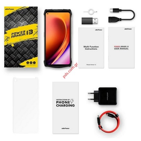 Κινητό τηλέφωνο Smartphone Ulefone Power Armor 13, IP68/IP69K, 6.81 inch 8/256GB, 13200mAh Black Box