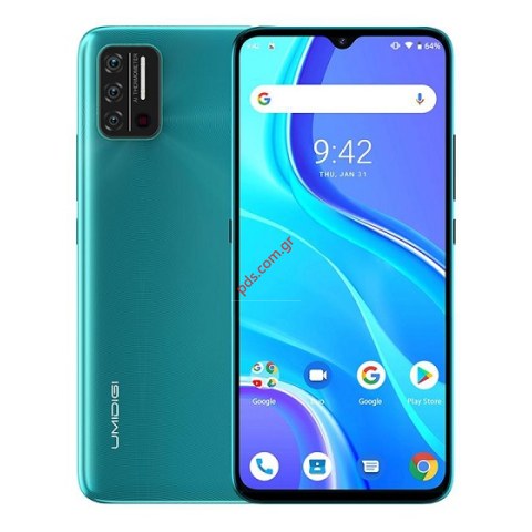 Κινητό τηλέφωνο Smartphone UMIDIGI A7S, 6.53 inch 2/32GB Green σε πράσινο χρώμα Android 10 Go Edition BOX (Αισθητήρα Θερμοκρασίας Υπερύθρων )