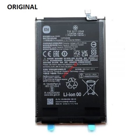 Γνήσια μπαταρία BN5G Xiaomi Redmi 10C, Redmi 10A Lion 5000mAh 3.85V Bulk ORIGINAL Γνήσια μπαταρία BN5G Xiaomi Redmi 10C, Redmi 10A Lion 5000mAh 3.85V Bulk ORIGINAL