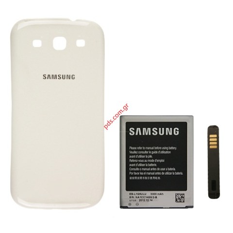 Original extend battery Samsung white i9300 Galaxy S3 Lion 3000mah Blister 