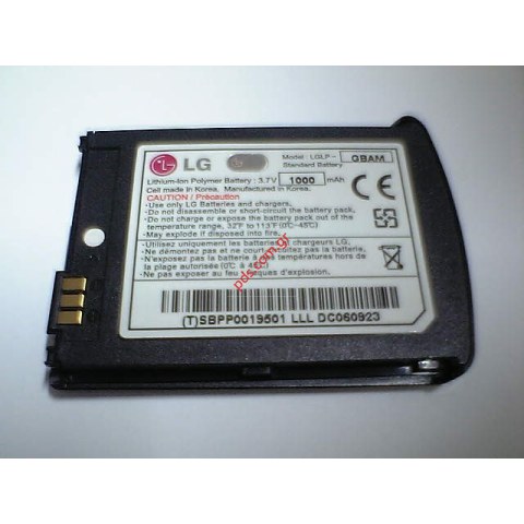Original battery for LG KU800 Black standard 1000mah Original battery for LG KU800 Black standard 1000mah