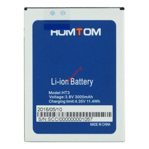 Γνήσια μπαταρία HOMTOM HT3 Lion 3000Mah BULK