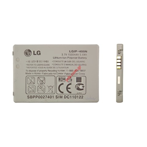 Original battery LG IP-400N for GM750, GT540, GW620, Expo GW820  Lion 1500 mah 3,7volt (BULK) Original battery LG IP-400N for GM750, GT540, GW620, Expo GW820  Lion 1500 mah 3,7volt (BULK)