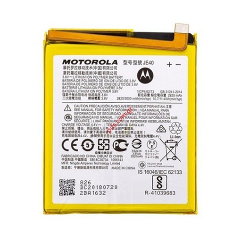 Γνήσια Μπαταρία Motorola JE40 Moto P30 Play Li-Ion 2820mAh Bulk ORIGINAL Γνήσια Μπαταρία Motorola JE40 Moto P30 Play Li-Ion 2820mAh Bulk ORIGINAL