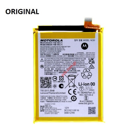 Γνήσια μπαταρία Motorola Moto G41 (XT2167-2) NC50 2021 Lion 5000mAh 3.8V Bulk ORIGINAL Γνήσια μπαταρία Motorola Moto G41 (XT2167-2) NC50 2021 Lion 5000mAh 3.8V Bulk ORIGINAL