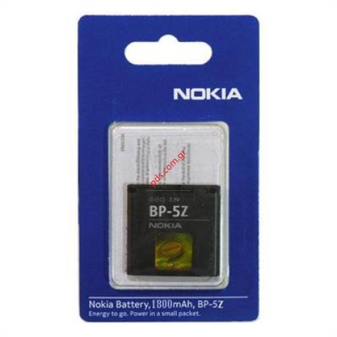 Γνήσια μπαταρία Nokia BP-5Z (Li-Polymer, 3.7V, 1080mAh) Blister Γνήσια μπαταρία Nokia BP-5Z (Li-Polymer, 3.7V, 1080mAh) Blister
