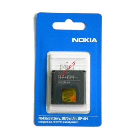 Γνήσια μπαταρία NOKIA BP-6M (1070mAh Lion) Blister Γνήσια μπαταρία NOKIA BP-6M (1070mAh Lion) Blister