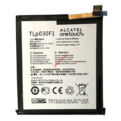Μπαταρία (OEM) Alcatel OT 6070K Idol 4S TLp030F1 Lion 3000mah (INTERNAL) Μπαταρία (OEM) Alcatel OT 6070K Idol 4S TLp030F1 Lion 3000mah (INTERNAL)