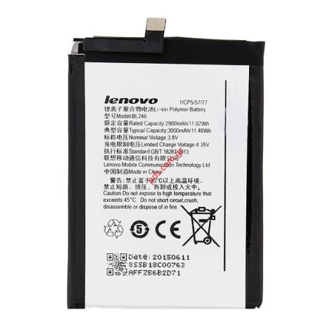 Battery (OEM) Lenovo Vibe Shot (Ζ90Α40) BL246 Lion 3000 mah BULK Battery (OEM) Lenovo Vibe Shot (Ζ90Α40) BL246 Lion 3000 mah BULK