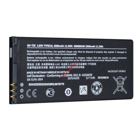 Μπαταρία (OEM) Microsoft BV-T5E Lumia 950, 950 DS Li-ion 3000mAh (BULK) LIMITED STOCK Μπαταρία (OEM) Microsoft BV-T5E Lumia 950, 950 DS Li-ion 3000mAh (BULK) LIMITED STOCK