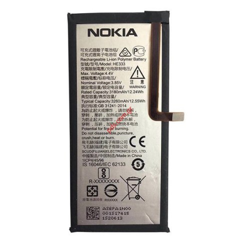 Μπαταρία (OEM) Nokia 8 Sirocco (HE333) Lion Polymer 3260mah INTERNAL. Μπαταρία (OEM) Nokia 8 Sirocco (HE333) Lion Polymer 3260mah INTERNAL.