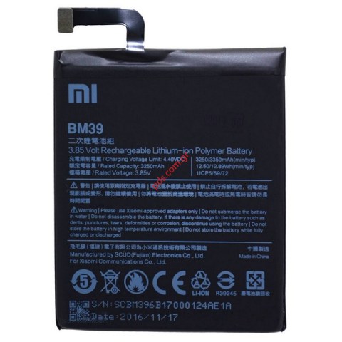 Battery (OEM) Xiaomi BM39 for Mi6 Lion 3300mah INTERNAL Battery (OEM) Xiaomi BM39 for Mi6 Lion 3300mah INTERNAL