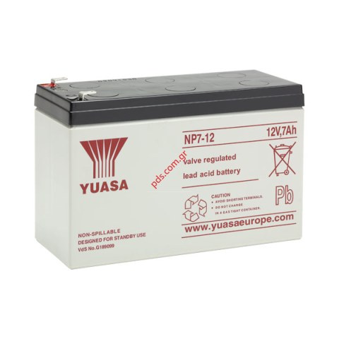 Μπαταρία YUASA NP7-12S Lead assy 12Volt / 7Amper