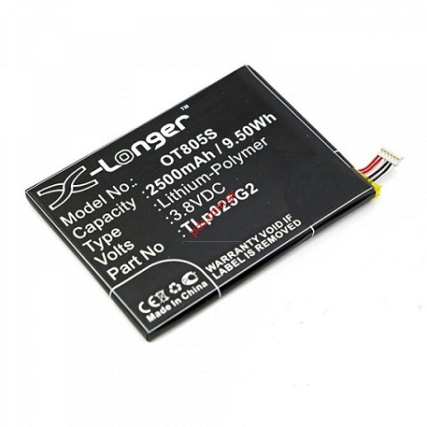 Συμβατή μπαταρία Alcatel OT-9001A (TLp025DC) Lion 2500mAh INTERNAL Συμβατή μπαταρία Alcatel OT-9001A (TLp025DC) Lion 2500mAh INTERNAL
