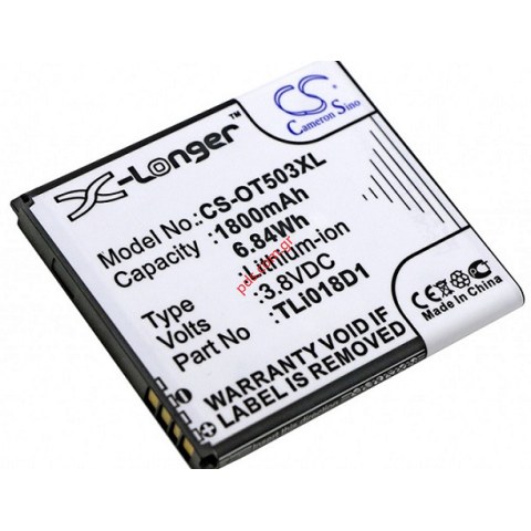Συμβατή Μπαταρία Alcatel (TLi018D1) OT 5038D One Touch Pop D5 Dual SIM Lion 1800mah (BULK) Συμβατή Μπαταρία Alcatel (TLi018D1) OT 5038D One Touch Pop D5 Dual SIM Lion 1800mah (BULK)