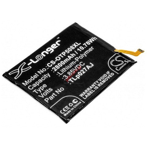 Συμβατή μπαταρία CS Alcatel A5 LED, 5085D (TLp027AJ) Lion 2800mah INTERNAL Συμβατή μπαταρία CS Alcatel A5 LED, 5085D (TLp027AJ) Lion 2800mah INTERNAL