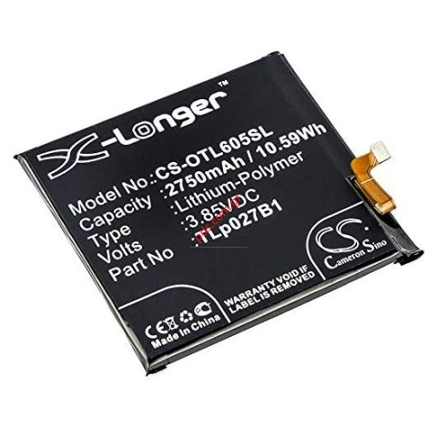 Συμβατή μπαταρία Alcatel Idol 5 (OT-6058D) TLp27B1 Lion 2750mAh INTERNAL ΕΞΑΝΤΛΗΘΗΚΑΝ Συμβατή μπαταρία Alcatel Idol 5 (OT-6058D) TLp27B1 Lion 2750mAh INTERNAL ΕΞΑΝΤΛΗΘΗΚΑΝ