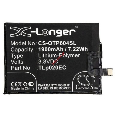 Συμβατή μπαταρία (TLp020EC) Alcatel OT 6044D One Touch Pop Up Lion 1900mah Internal. Συμβατή μπαταρία (TLp020EC) Alcatel OT 6044D One Touch Pop Up Lion 1900mah Internal.