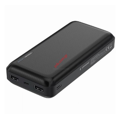 Εξωτερική μπαταρία Power Bank Gembird PB20-01 Lion 20000mah Black Port USB 2 OUT για πολλούς τύπους συσκευών