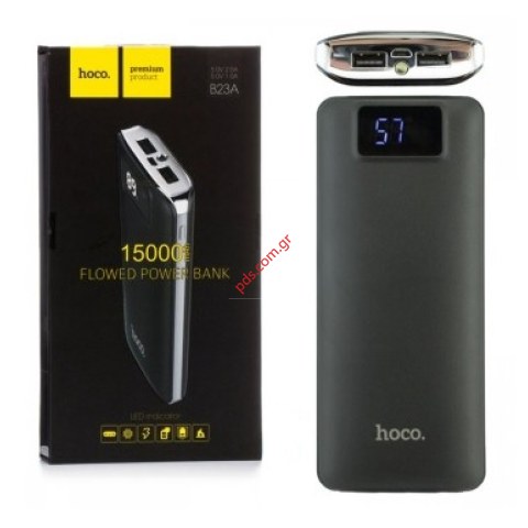 Εξωτερική μπαταρία Power Bank HOCO B23A 15000mAh Black BOX με ενισχυμένη χωρητικότηταs για πολλούς τύπους κινητών