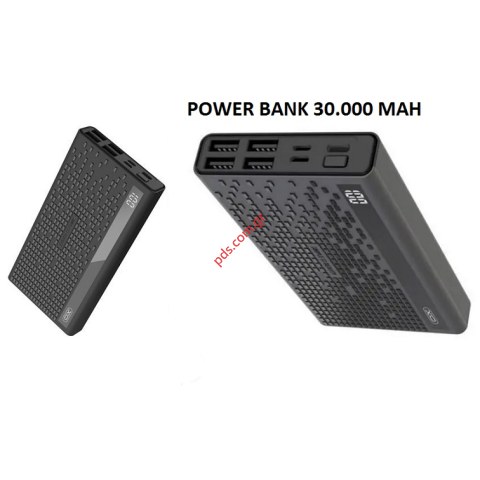 Εξωτερική μπαταρία Power Bank XO PB96 Lion 30000mah (REAL 20.000MAH) Black LED Port 3 IN & 4 OUT για πολλούς τύπους συσκευών