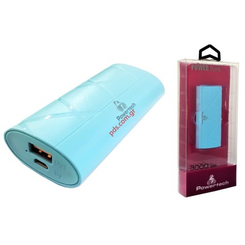 Εξτρα μπαταρία Power Bank Pocket 3000mAh, USB, Micro Input, Blue