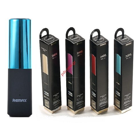 Φορητός φορτιστής μπαταρίας Remax RPL-12 Lipstick 2400MAH Blue σε μπλέ χρώμα box