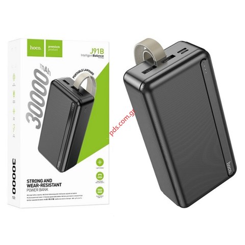 Φορτιστής μπαταρία Power bank Hoco J91B 30000mAh με Έξοδο 5V/2.1A και LED Ένδειξη Μπαταρίας Box