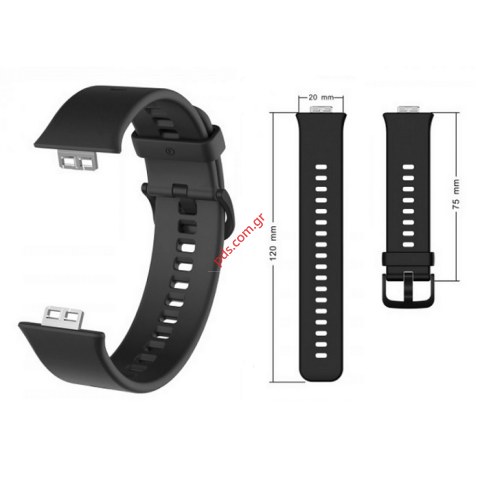 Ανταλλακτικό Λουράκια Σιλικόνης Huawei Watch FIT Elegant Black (1 Τεμάχιο) μαυρο Ανταλλακτικό Λουράκια Σιλικόνης Huawei Watch FIT Elegant Black (1 Τεμάχιο) μαυρο