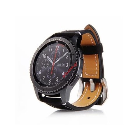 Γνήσιο δερμάτινο λουράκι 22mm TC-286 Black Leather Band σε μαύρο χρώμα Γνήσιο δερμάτινο λουράκι 22mm TC-286 Black Leather Band σε μαύρο χρώμα