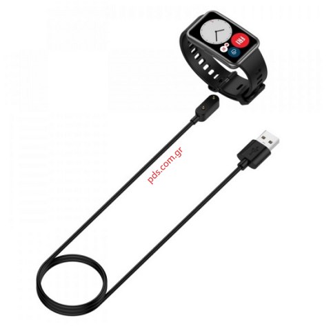 Καλώδιο Φόρτισης USB A Huawei Watch Fit 2 / Galaxy Fit 3 Black clip 1M Blister Καλώδιο Φόρτισης USB A Huawei Watch Fit 2 / Galaxy Fit 3 Black clip 1M Blister