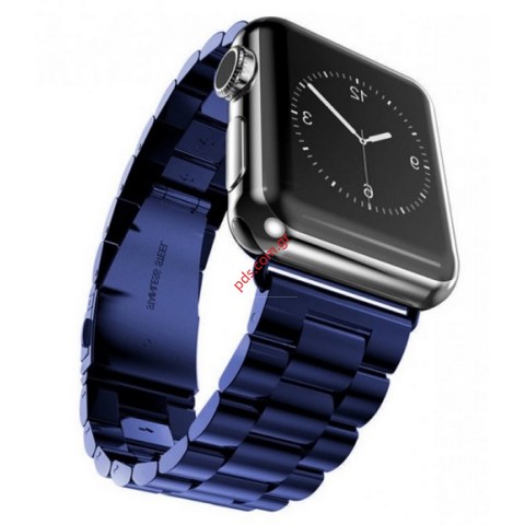 Λουράκι Μεταλικό Apple iWatch 1/2/3/4/5/6/SE 42/44mm σε μπλέ χρώμα Λουράκι Μεταλικό Apple iWatch 1/2/3/4/5/6/SE 42/44mm σε μπλέ χρώμα