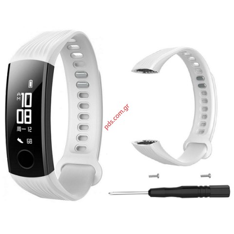 Λουράκι ρολογιού Silicone Honor Band 3 TC-570 White σε λευκό χρώμα Λουράκι ρολογιού Silicone Honor Band 3 TC-570 White σε λευκό χρώμα