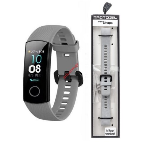 Λουράκι ρολογιού Silicone Honor Band 4-5 TC-440 Grey σε γκρί χρώμα Λουράκι ρολογιού Silicone Honor Band 4-5 TC-440 Grey σε γκρί χρώμα