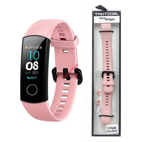 Λουράκι ρολογιού Silicone Honor Band 4-5 TC-441 Pink σε ροζ χρώμα Λουράκι ρολογιού Silicone Honor Band 4-5 TC-441 Pink σε ροζ χρώμα