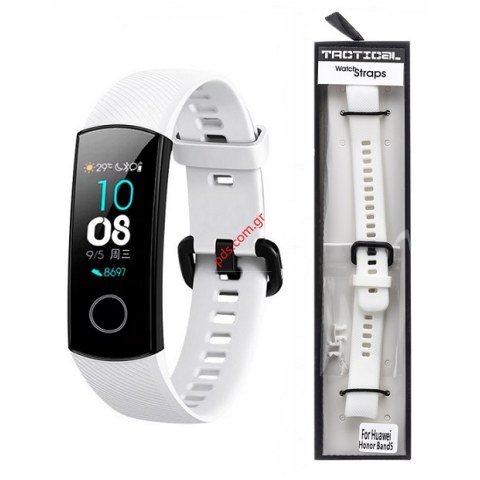 Λουράκι ρολογιού Silicone Honor Band 4-5 TC-443 White σε λευκό χρώμα Λουράκι ρολογιού Silicone Honor Band 4-5 TC-443 White σε λευκό χρώμα